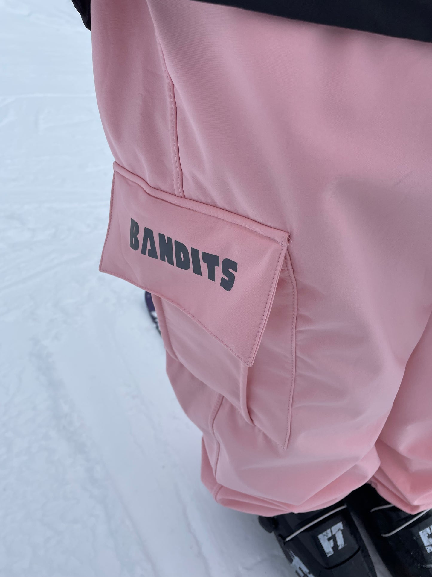 Light Pink Baggy Snow Pants